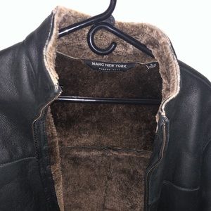 Marc New York Shearling Leather Zipper up jacket